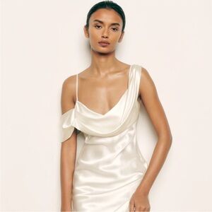 NWT Reformation Silk Ronda Wedding Dress in Ivory (Brand new) - Size 0 / XS